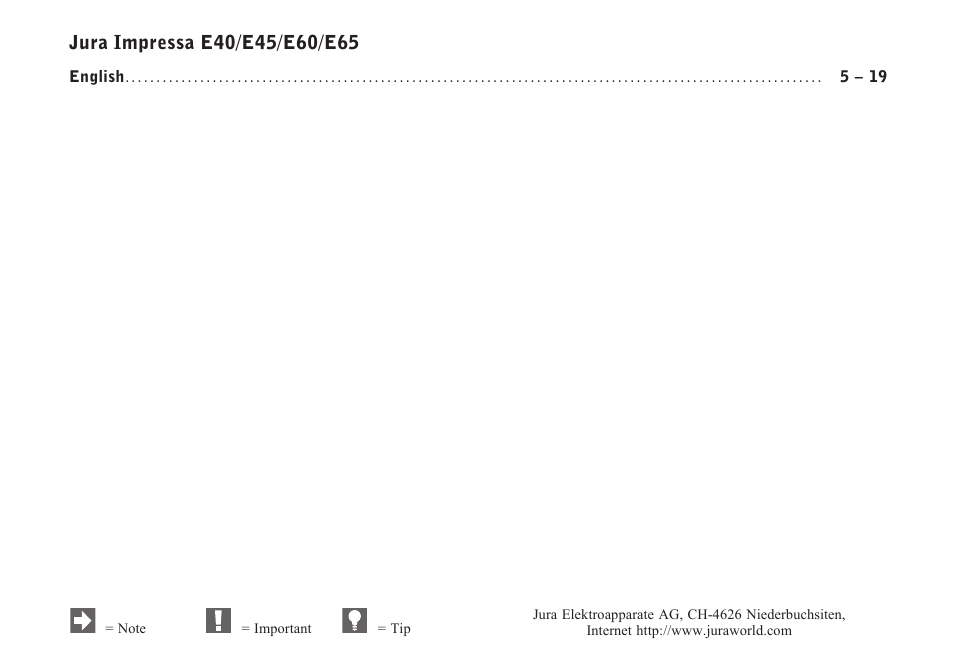 Jura Capresso E40 User Manual | Page 2 / 19