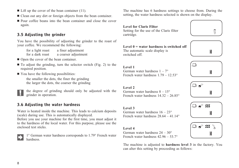 Jura Capresso E40 User Manual | Page 8 / 19