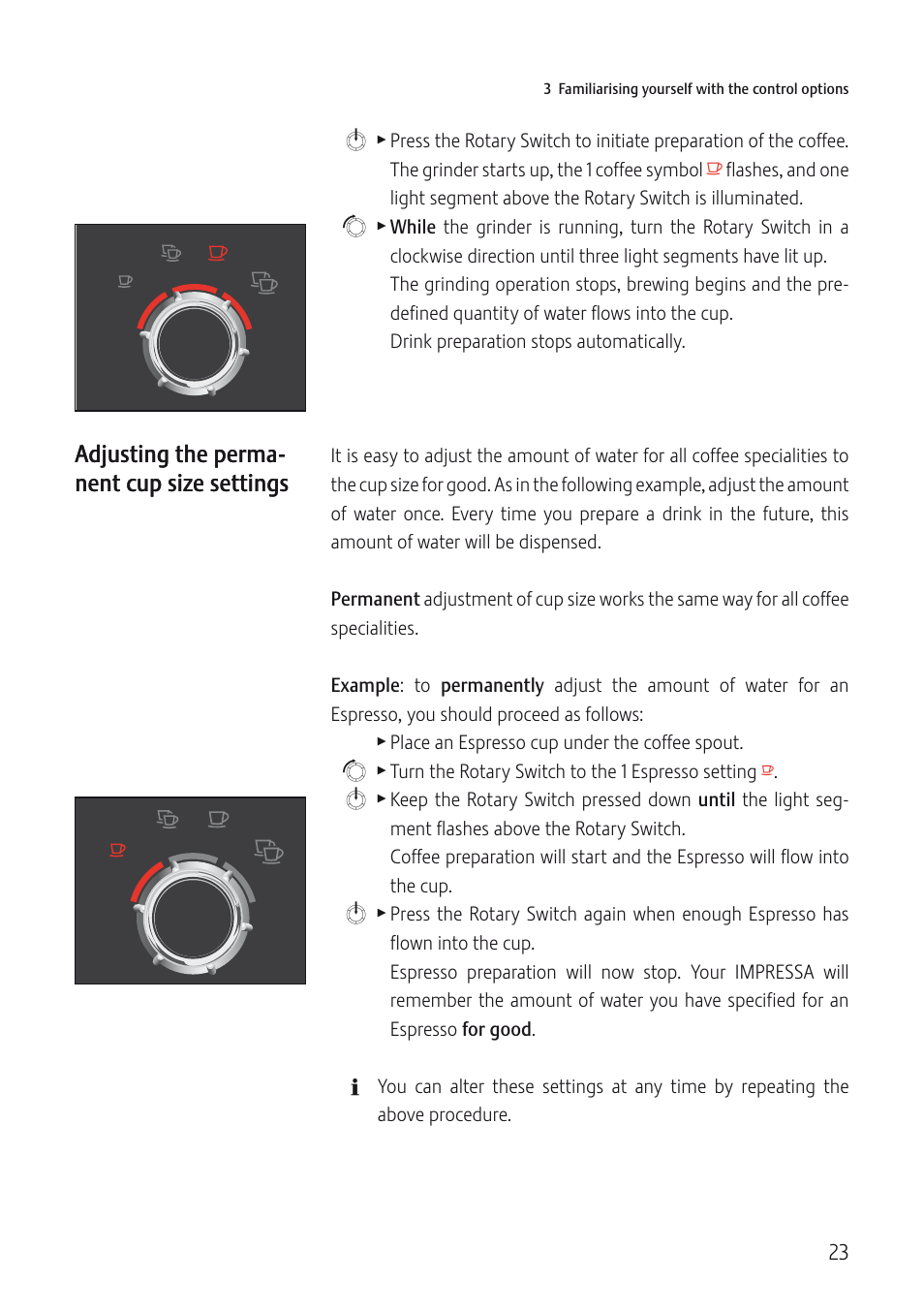 Jura Capresso IMPRESSA C5 User Manual | Page 23 / 88