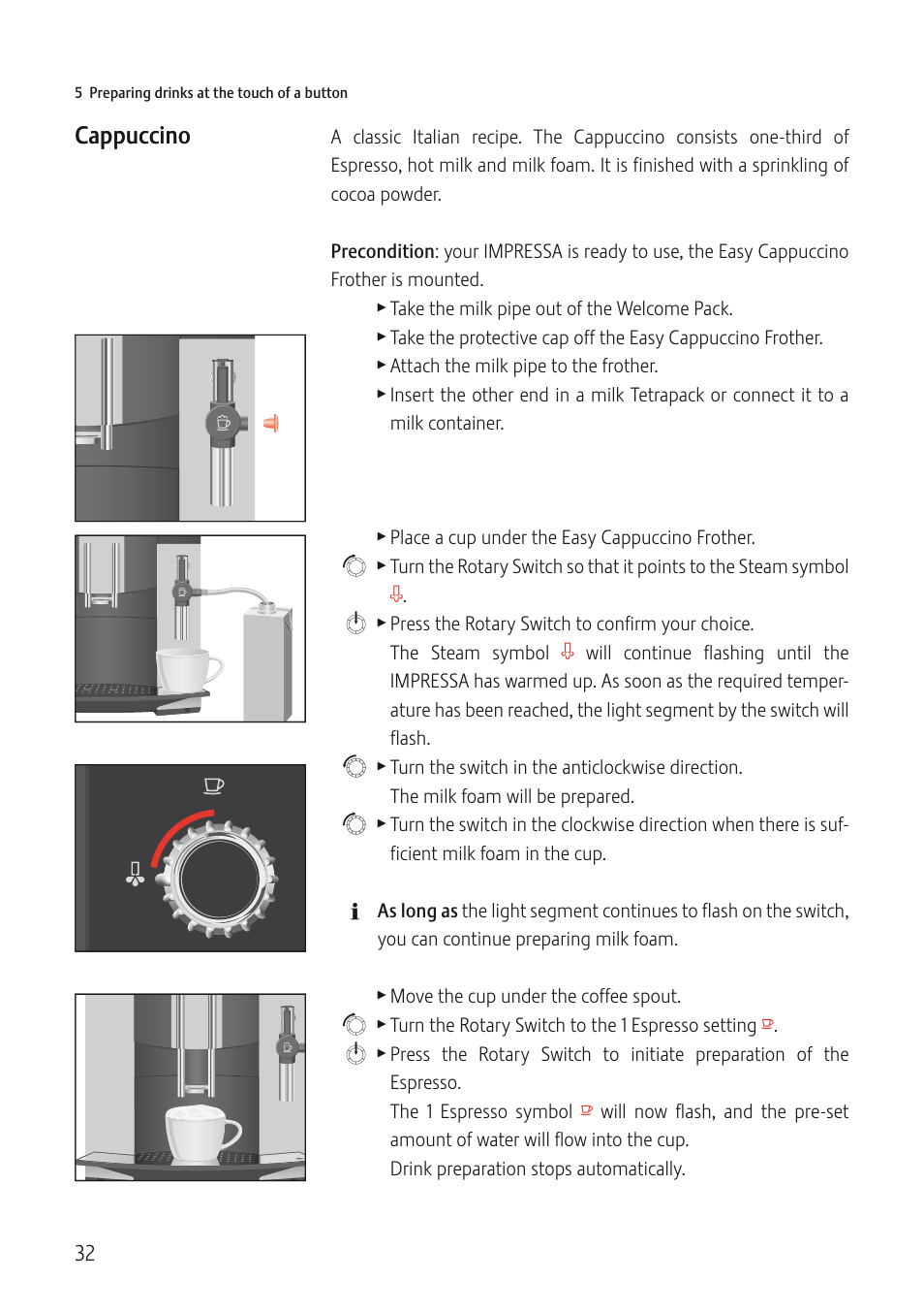 Jura Capresso IMPRESSA C5 User Manual | Page 32 / 88