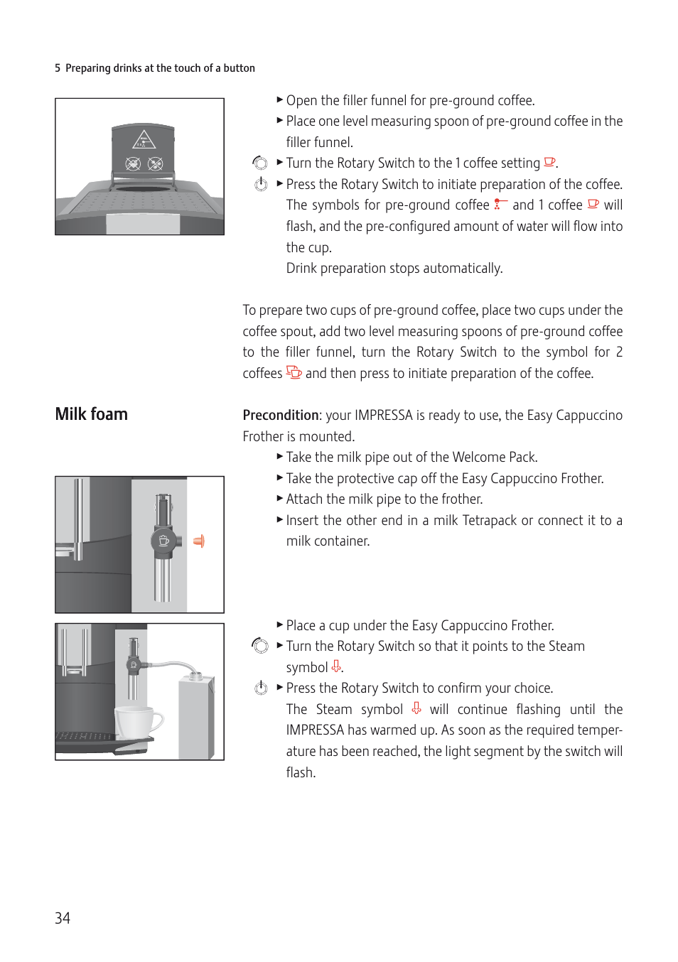 Jura Capresso IMPRESSA C5 User Manual | Page 34 / 88