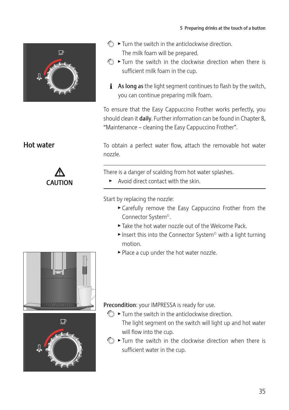 Jura Capresso IMPRESSA C5 User Manual | Page 35 / 88