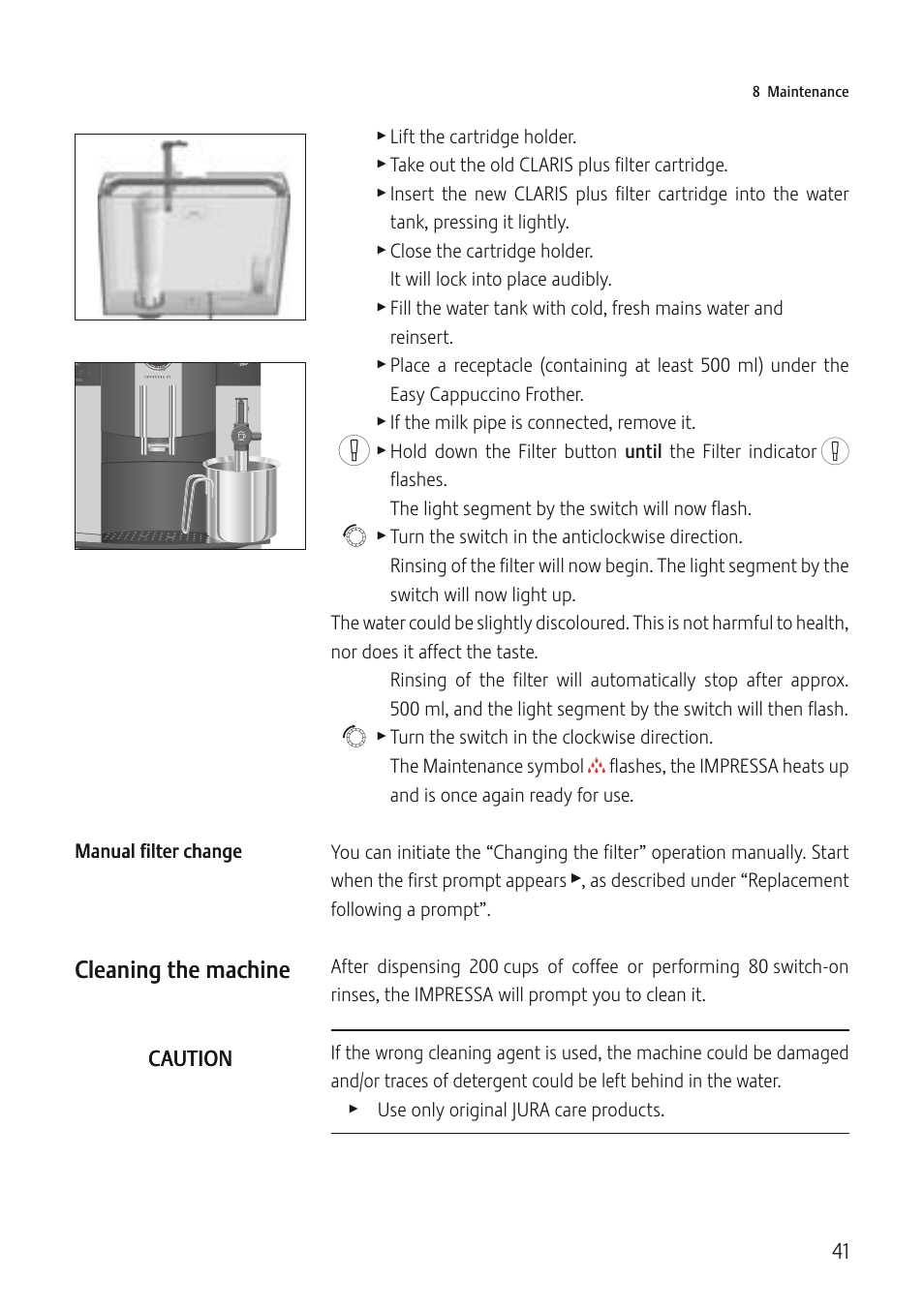 Jura Capresso IMPRESSA C5 User Manual | Page 41 / 88