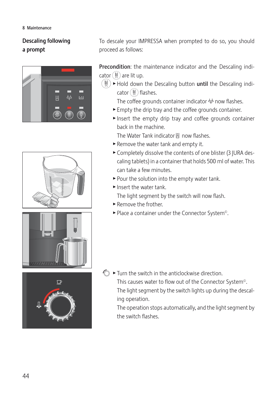 Jura Capresso IMPRESSA C5 User Manual | Page 44 / 88