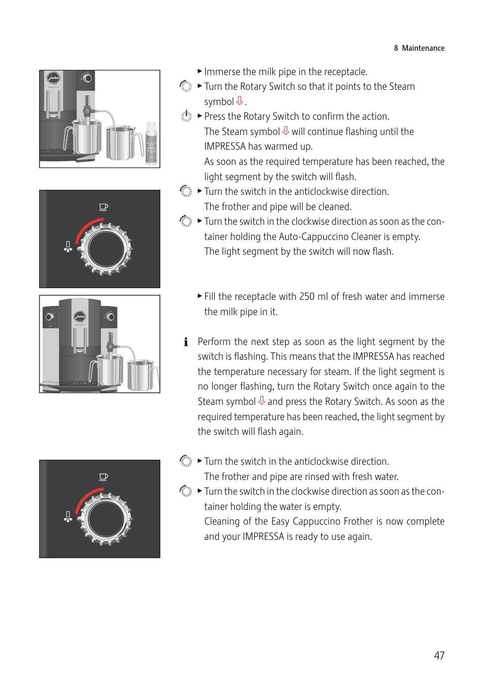 Jura Capresso IMPRESSA C5 User Manual | Page 47 / 88