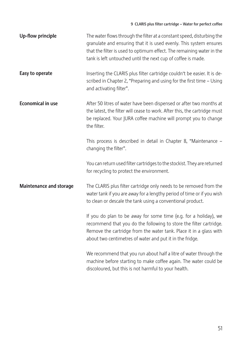 Jura Capresso IMPRESSA C5 User Manual | Page 51 / 88