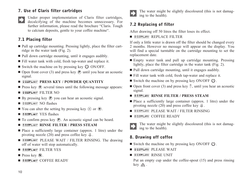 Jura Capresso X95 User Manual | Page 10 / 22
