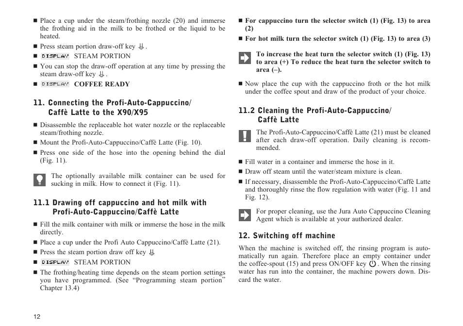 Jura Capresso X95 User Manual | Page 12 / 22