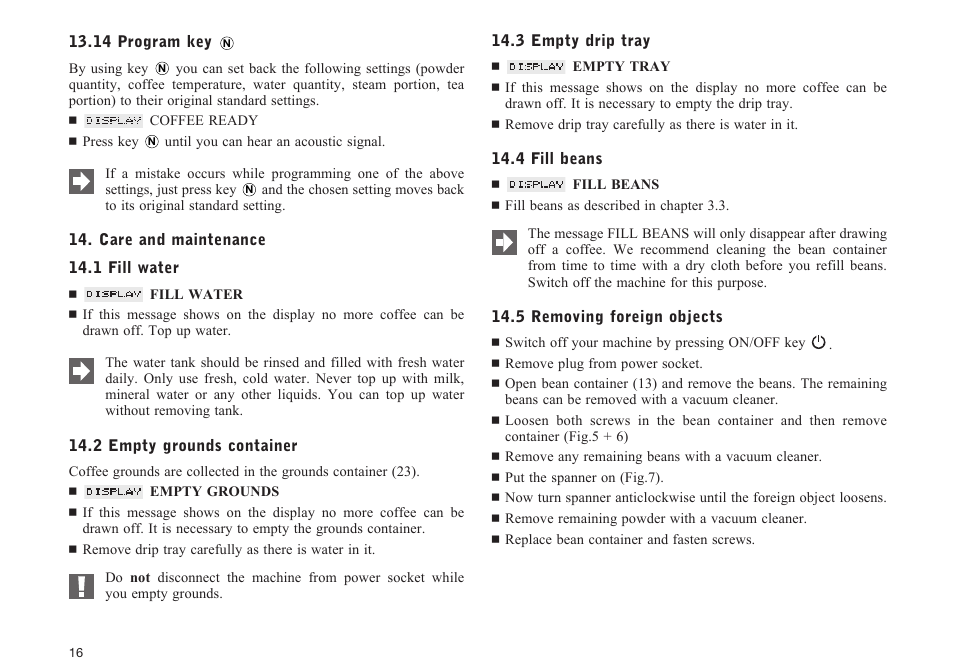Jura Capresso X95 User Manual | Page 16 / 22