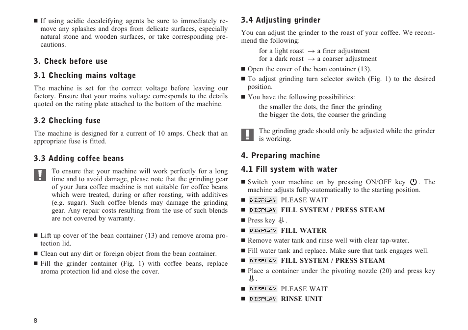 Jura Capresso X95 User Manual | Page 8 / 22