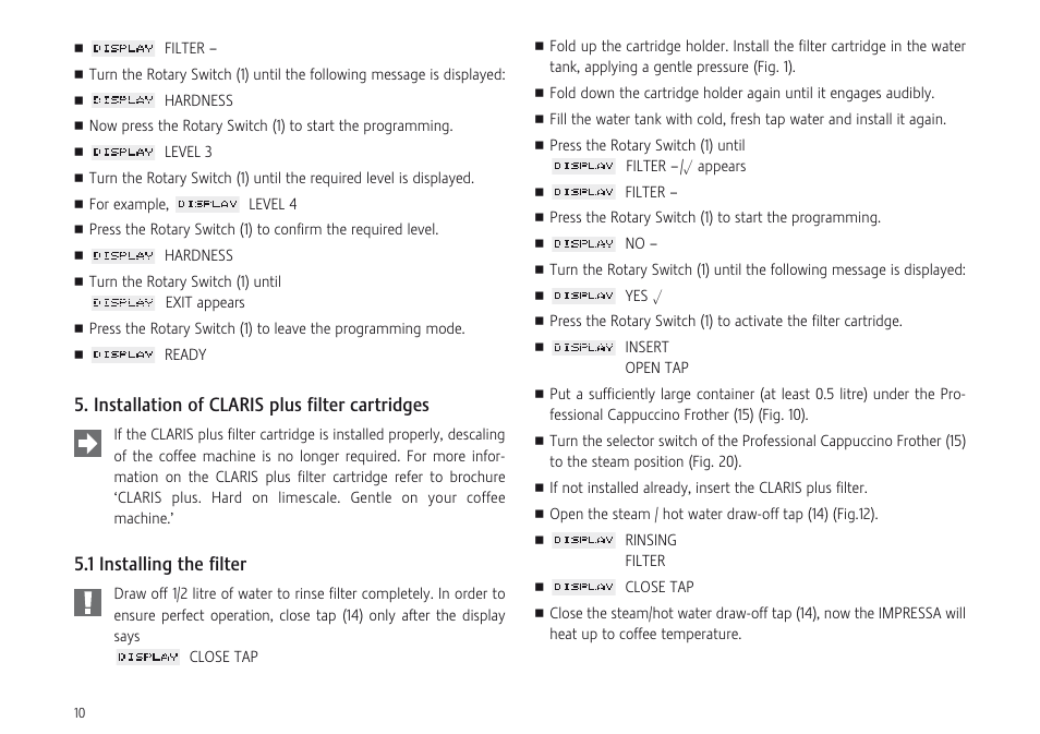 Jura Capresso F707 User Manual | Page 10 / 32
