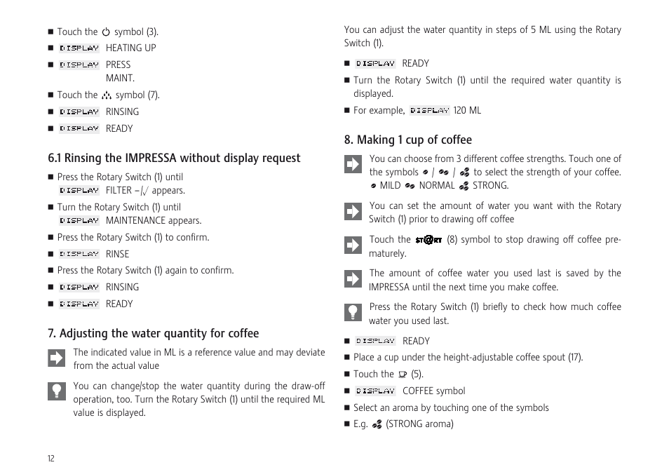 Jura Capresso F707 User Manual | Page 12 / 32