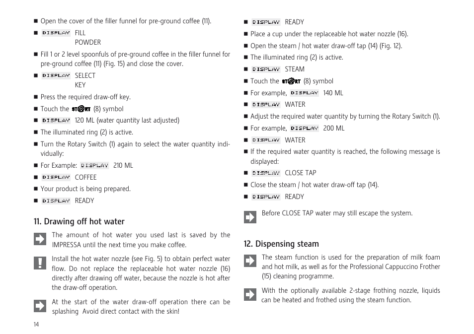 Jura Capresso F707 User Manual | Page 14 / 32