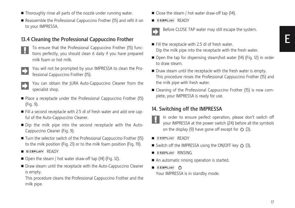 Jura Capresso F707 User Manual | Page 17 / 32