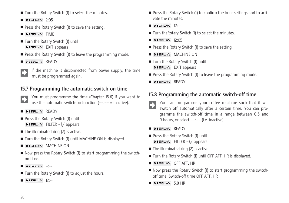 Jura Capresso F707 User Manual | Page 20 / 32