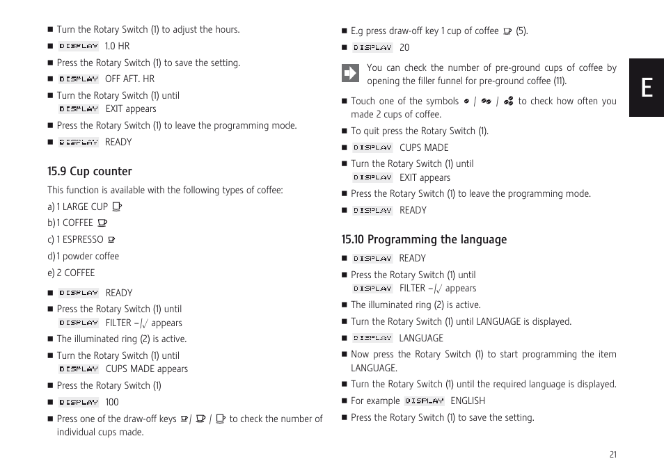 Jura Capresso F707 User Manual | Page 21 / 32
