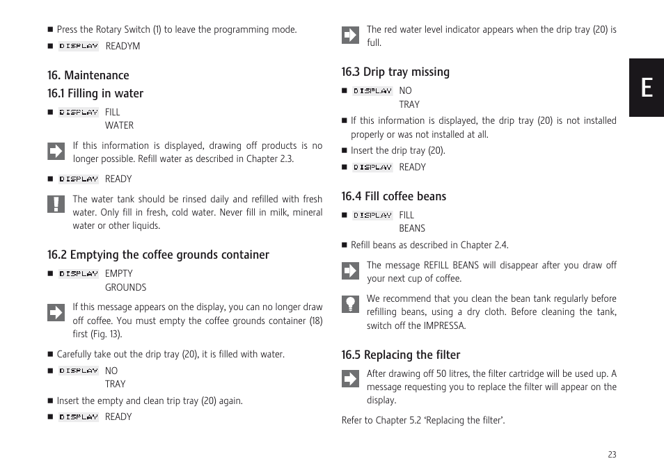 Jura Capresso F707 User Manual | Page 23 / 32
