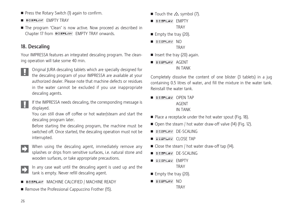 Jura Capresso F707 User Manual | Page 26 / 32