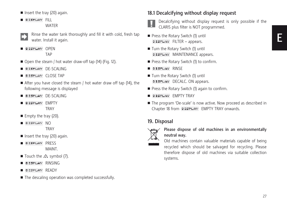 Jura Capresso F707 User Manual | Page 27 / 32