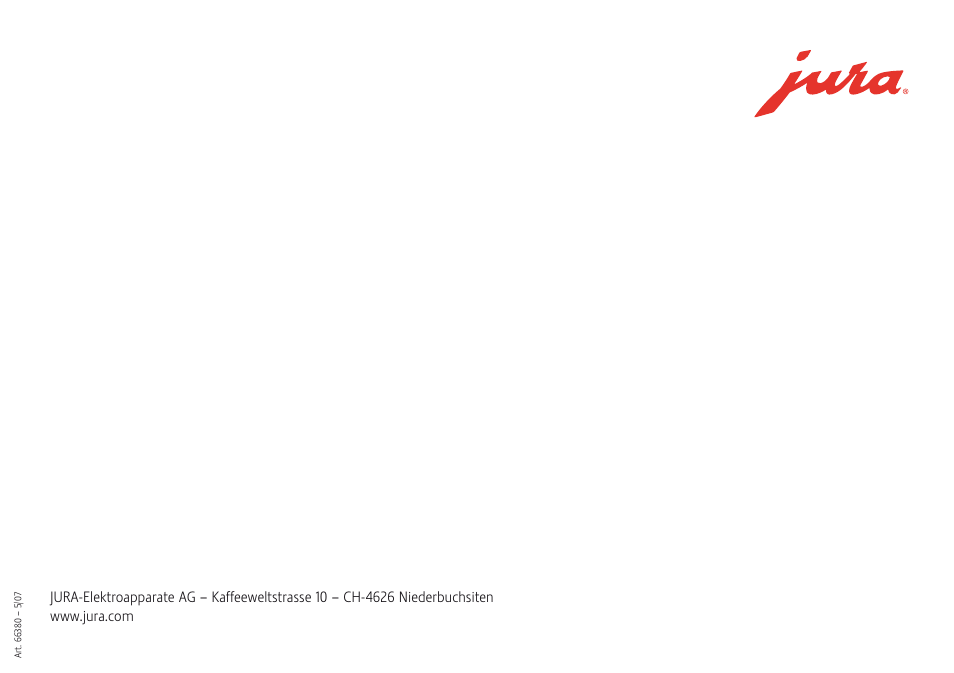 Jura Capresso F707 User Manual | Page 32 / 32