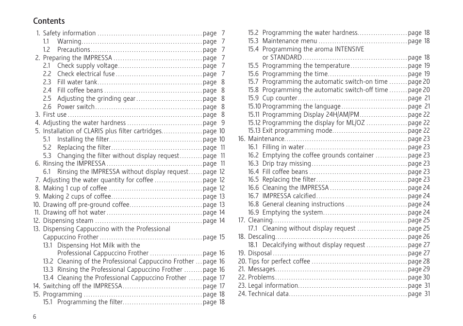 Jura Capresso F707 User Manual | Page 6 / 32