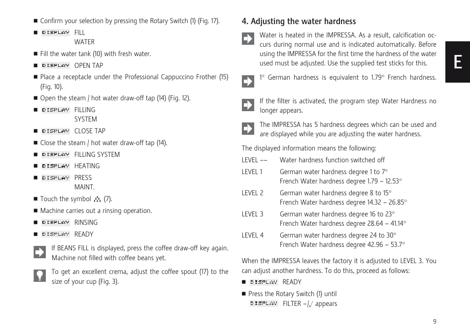 Jura Capresso F707 User Manual | Page 9 / 32