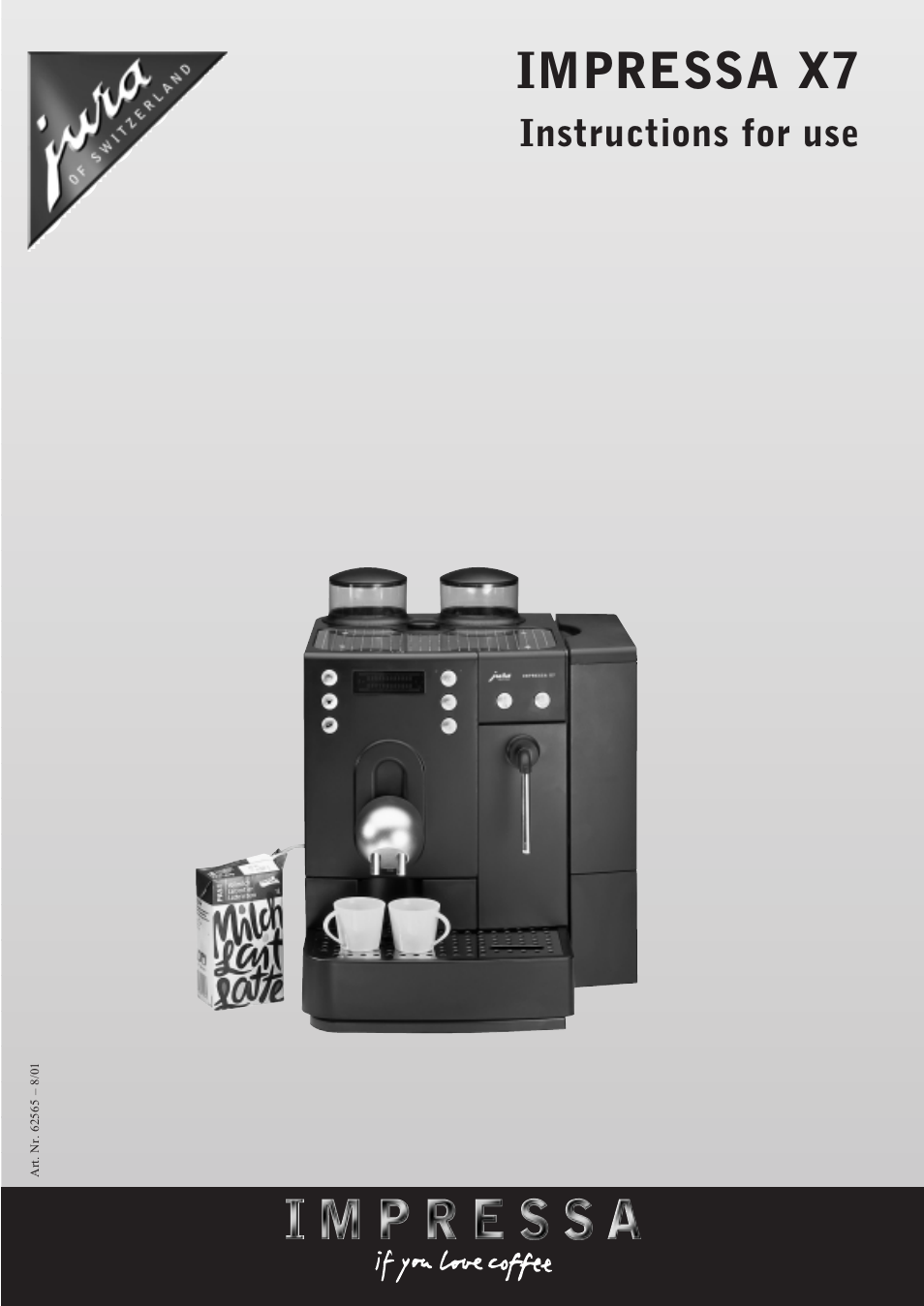 Jura Capresso IMPRESSA X7 User Manual | 14 pages