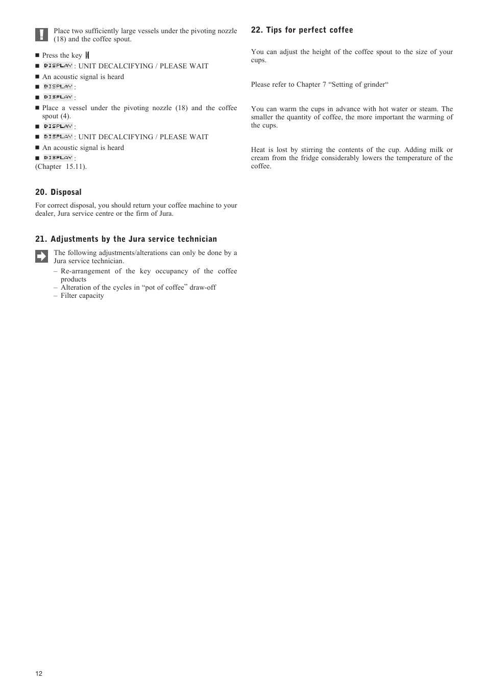 Jura Capresso IMPRESSA X7 User Manual | Page 12 / 14
