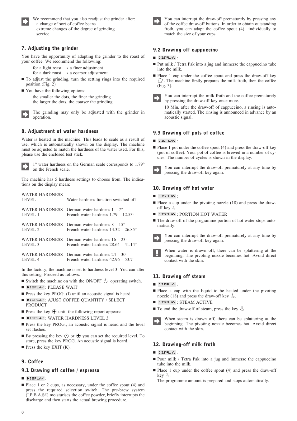 Jura Capresso IMPRESSA X7 User Manual | Page 8 / 14