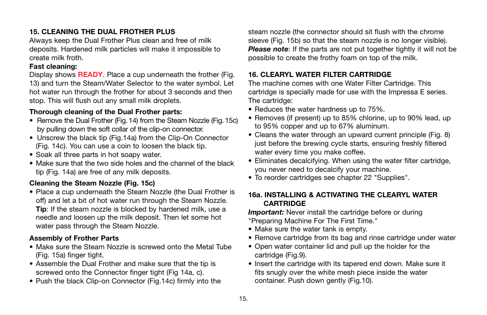 Jura Capresso 64701R1 User Manual | Page 15 / 24