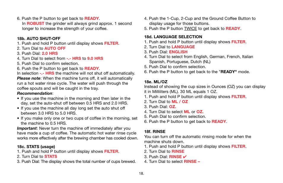 Jura Capresso 64701R1 User Manual | Page 18 / 24