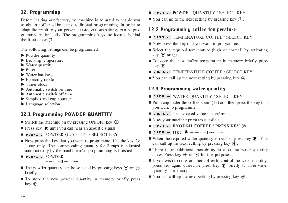 Jura Capresso IMPRESSA S70 User Manual | Page 12 / 20