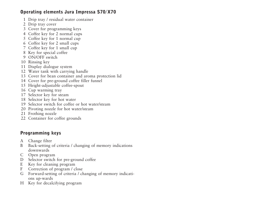 Jura Capresso IMPRESSA S70 User Manual | Page 5 / 20