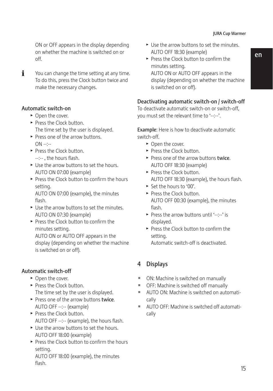 De en | Jura Capresso 571 User Manual | Page 15 / 60