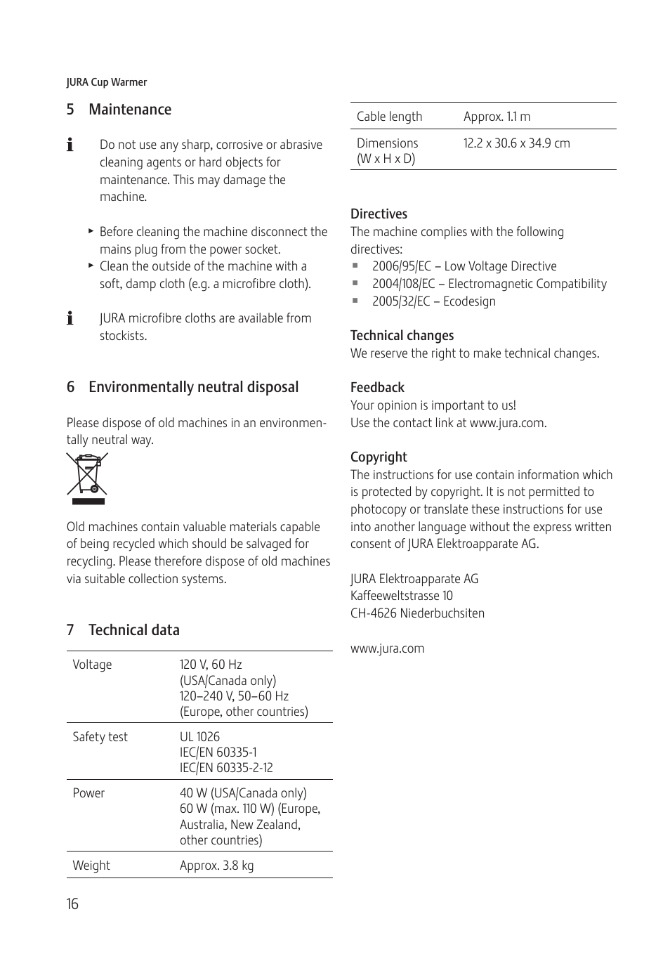 Jura Capresso 571 User Manual | Page 16 / 60