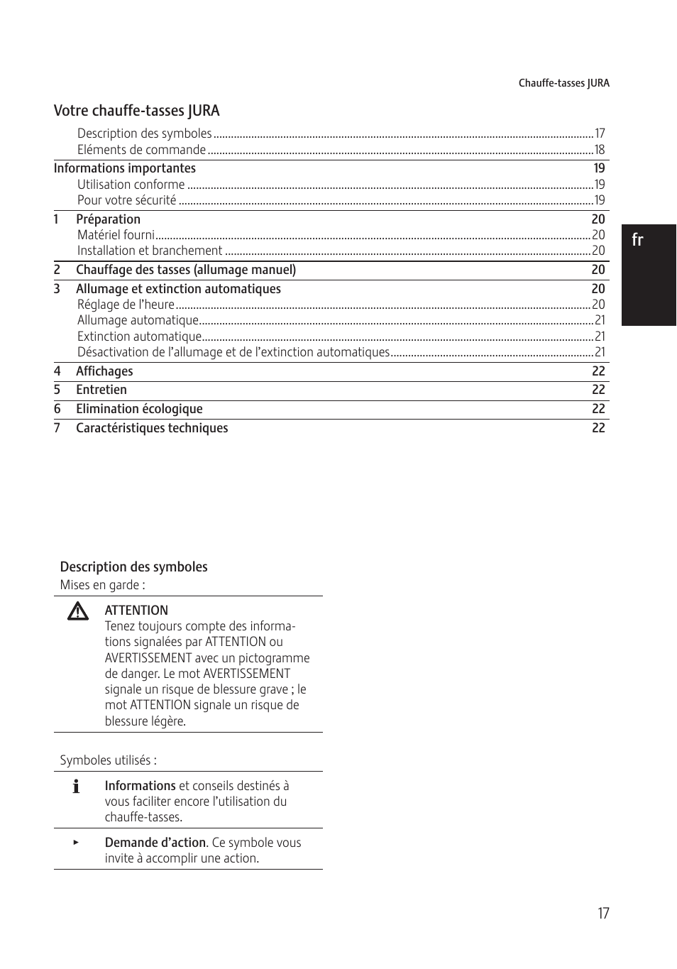 De fr | Jura Capresso 571 User Manual | Page 17 / 60