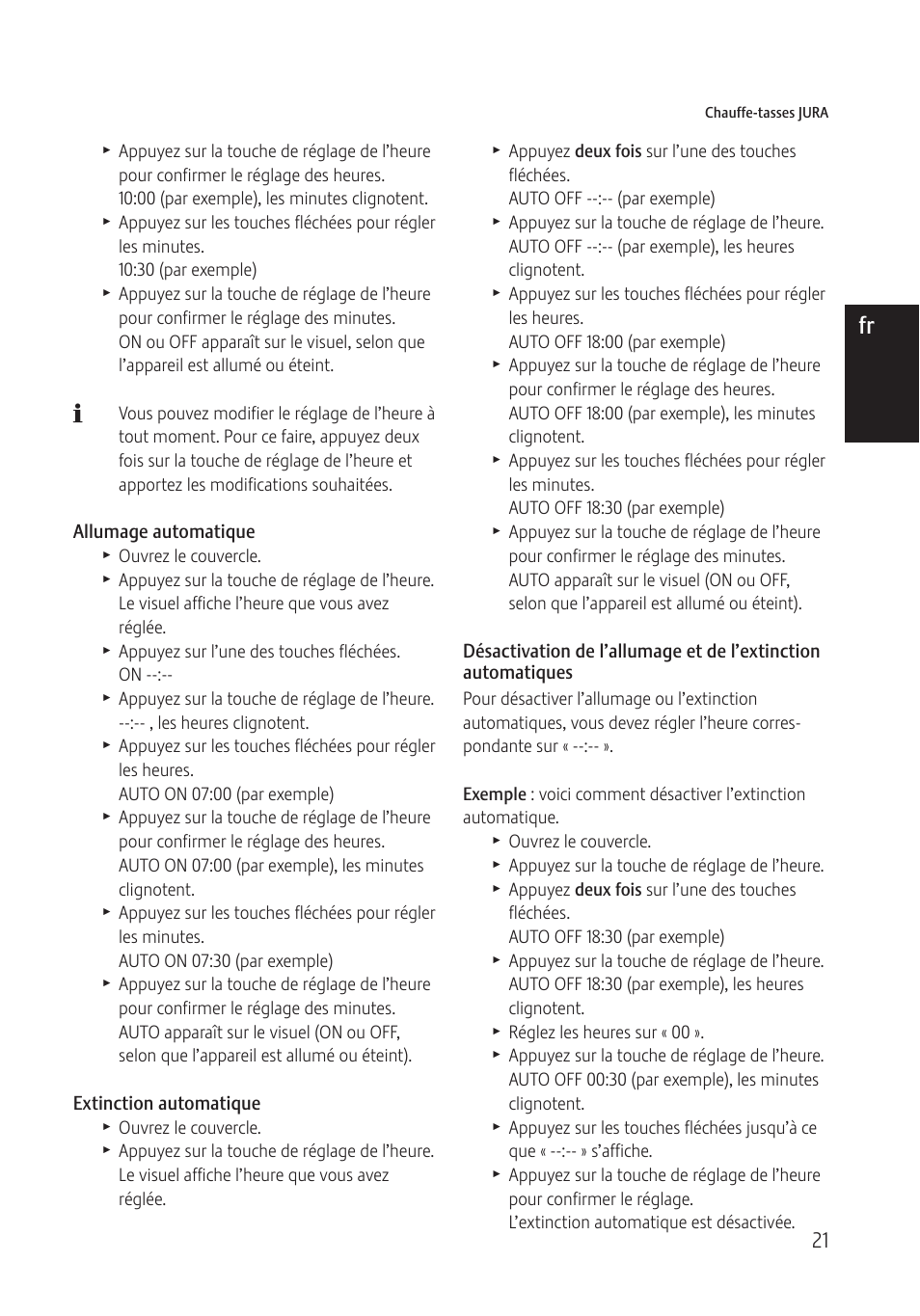 De fr | Jura Capresso 571 User Manual | Page 21 / 60