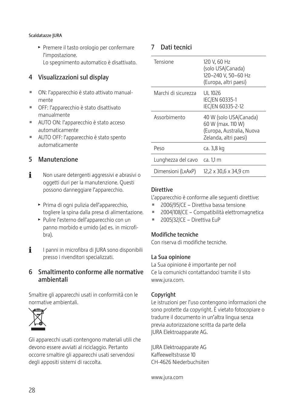 Jura Capresso 571 User Manual | Page 28 / 60