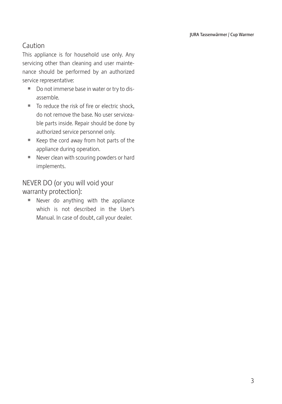 Jura Capresso 571 User Manual | Page 3 / 60