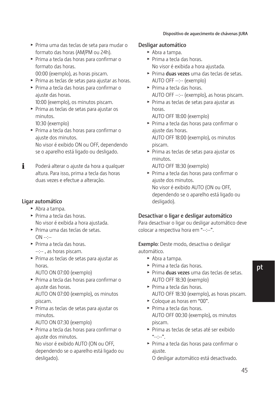 De es pt ru | Jura Capresso 571 User Manual | Page 45 / 60