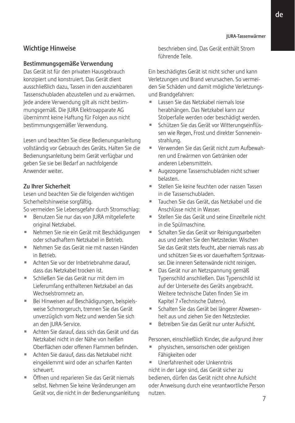 Jura Capresso 571 User Manual | Page 7 / 60