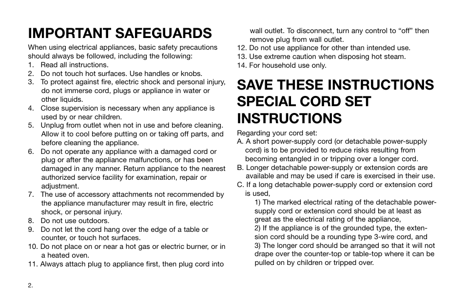 Important safeguards | Jura Capresso Impressa F9 User Manual | Page 2 / 27