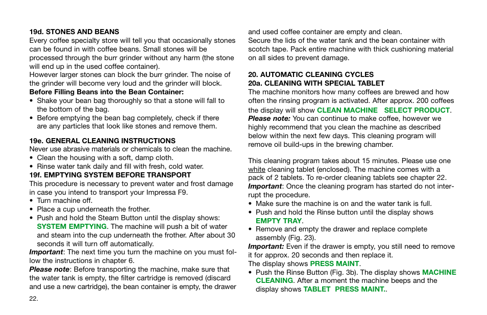 Jura Capresso Impressa F9 User Manual | Page 22 / 27