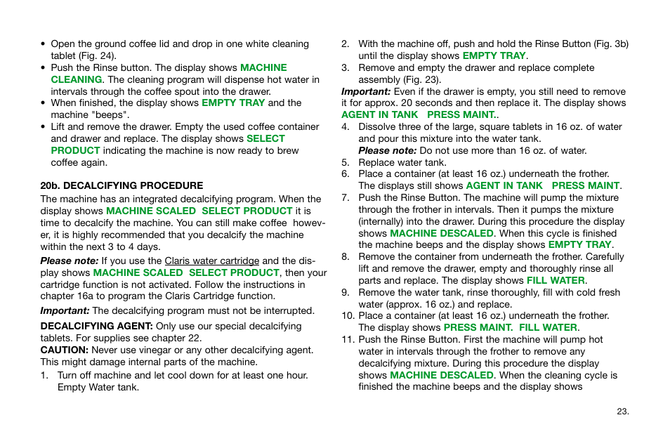 Jura Capresso Impressa F9 User Manual | Page 23 / 27
