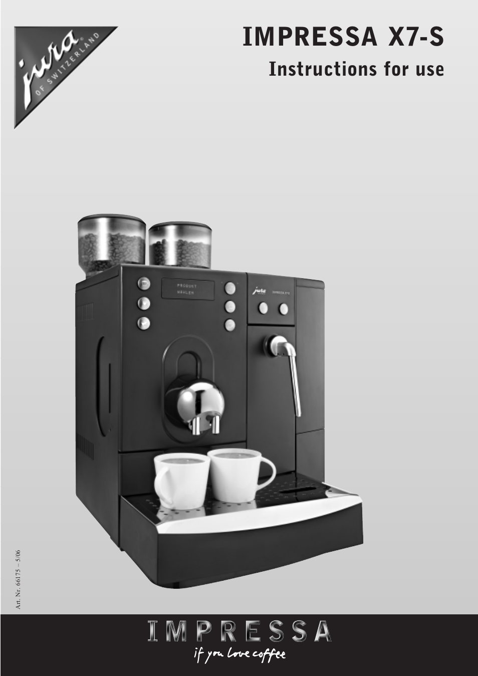 Jura Capresso IMPRESSA X7-S User Manual | 14 pages