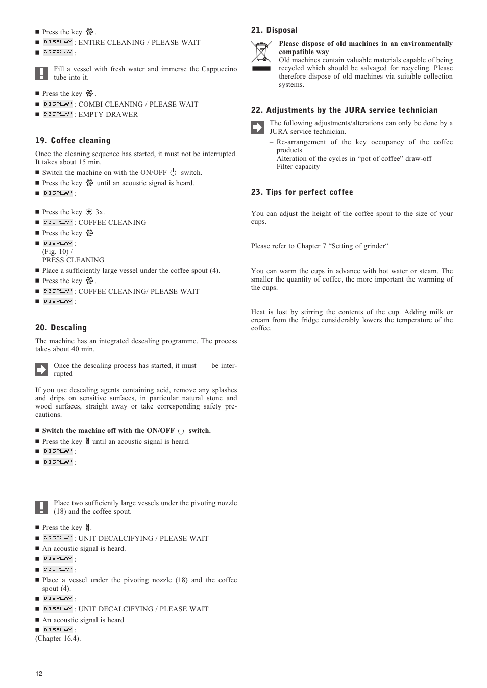 Jura Capresso IMPRESSA X7-S User Manual | Page 12 / 14