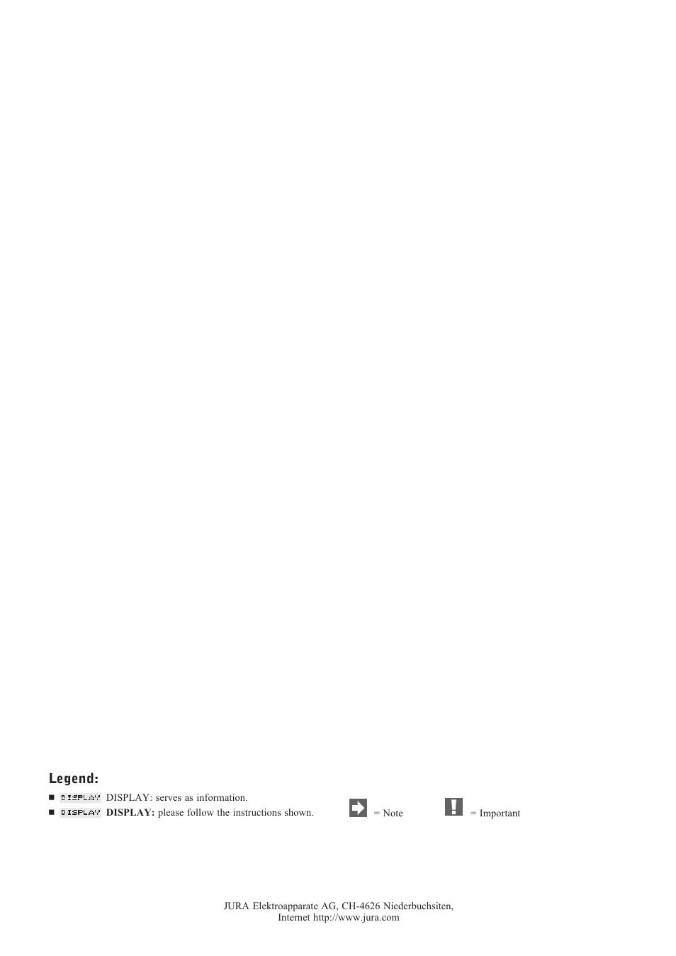 Legend | Jura Capresso IMPRESSA X7-S User Manual | Page 2 / 14