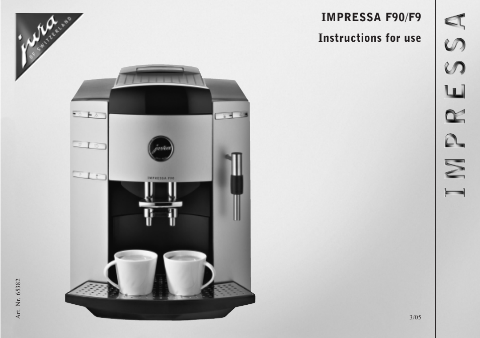 Jura Capresso impressa F90/F9 User Manual | 24 pages