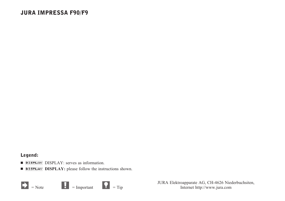 Jura impressa f90/f9 | Jura Capresso impressa F90/F9 User Manual | Page 2 / 24