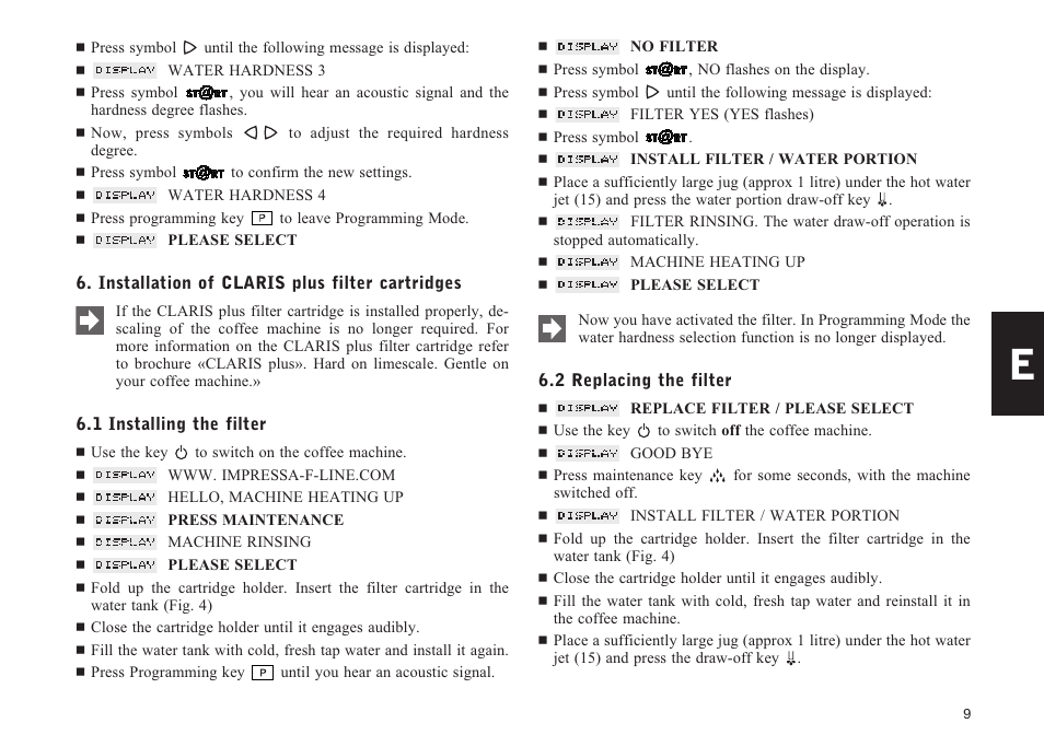 Jura Capresso impressa F90/F9 User Manual | Page 9 / 24